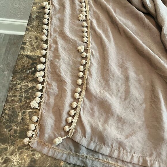 SHEIN Tassel Trim Slit Hem Wide Leg Pants Size 1XL​​ Gypsie Bohemian - Picture 10 of 11